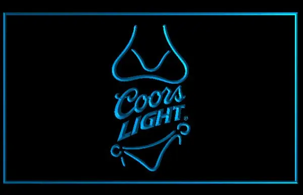 Coors светильник бикини пивной бар Паб Клуб 3d знаки светодиодный неоновый знак для