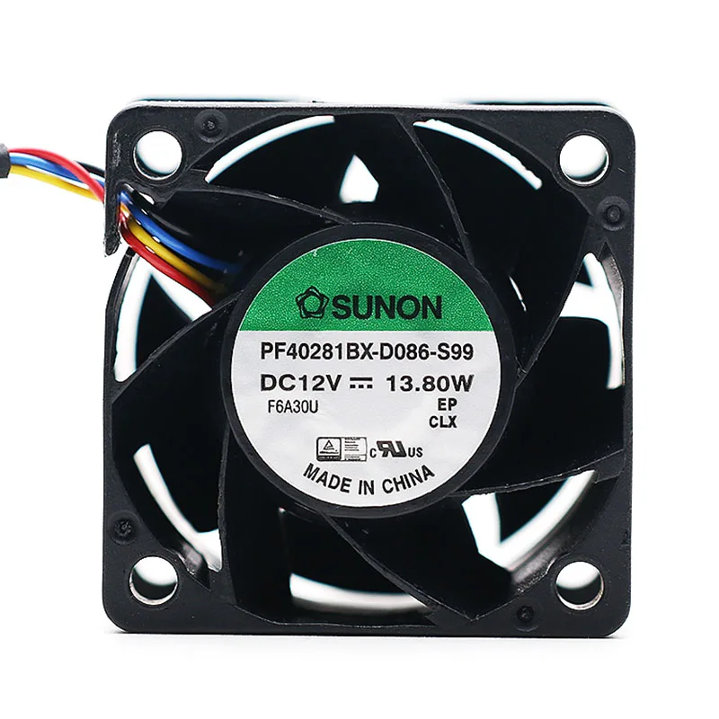 SUNON PF40281BX D086 S99 4028 12В 13 8 Вт 1.15A ШИМ 4 П осевой вентилятор охлаждения|Кулеры и системы