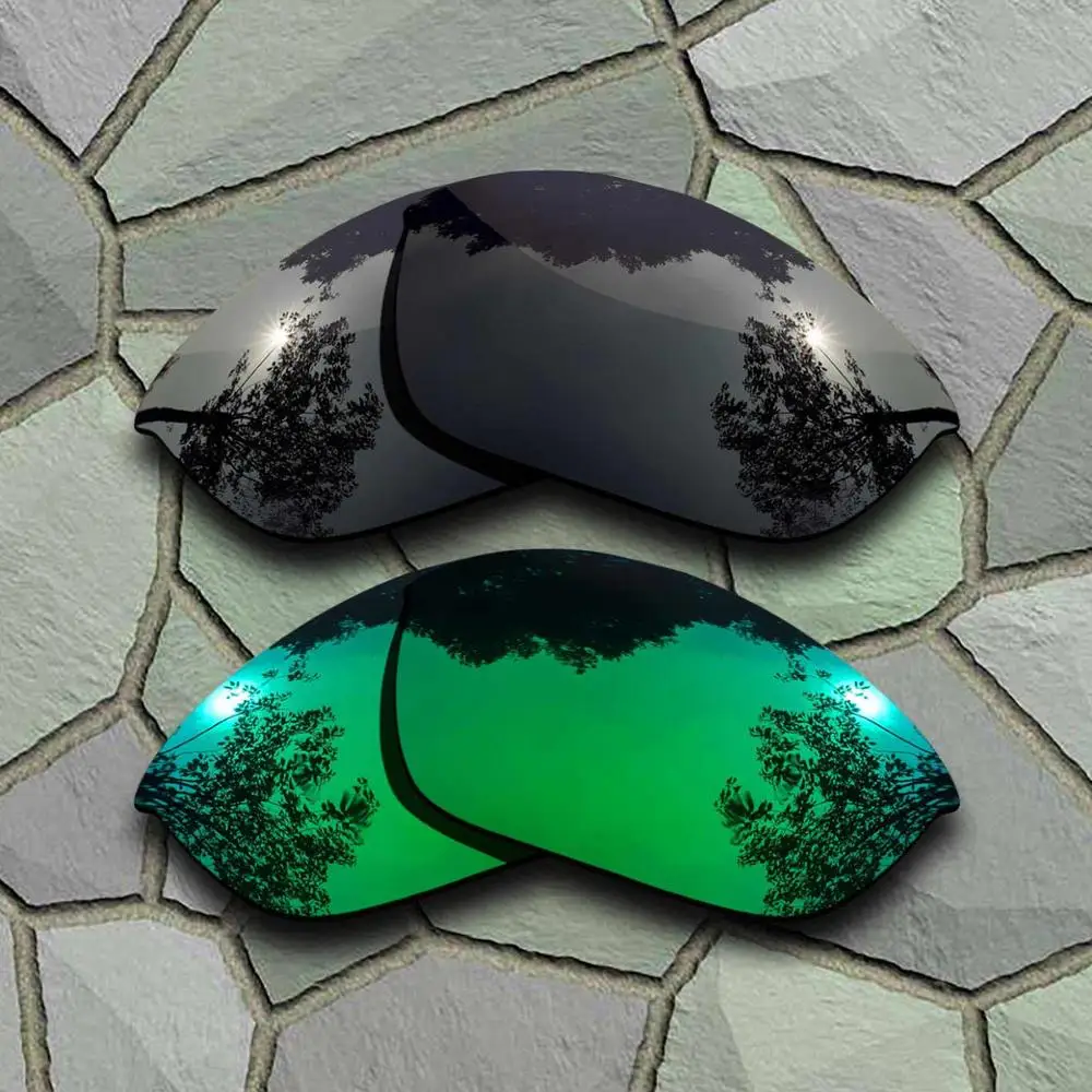 Black-Jade Green Солнцезащитные очки поляризационные Сменные линзы для Окли полукуртка 2,0-разновидности - Цвет линз: Black-Jade Green