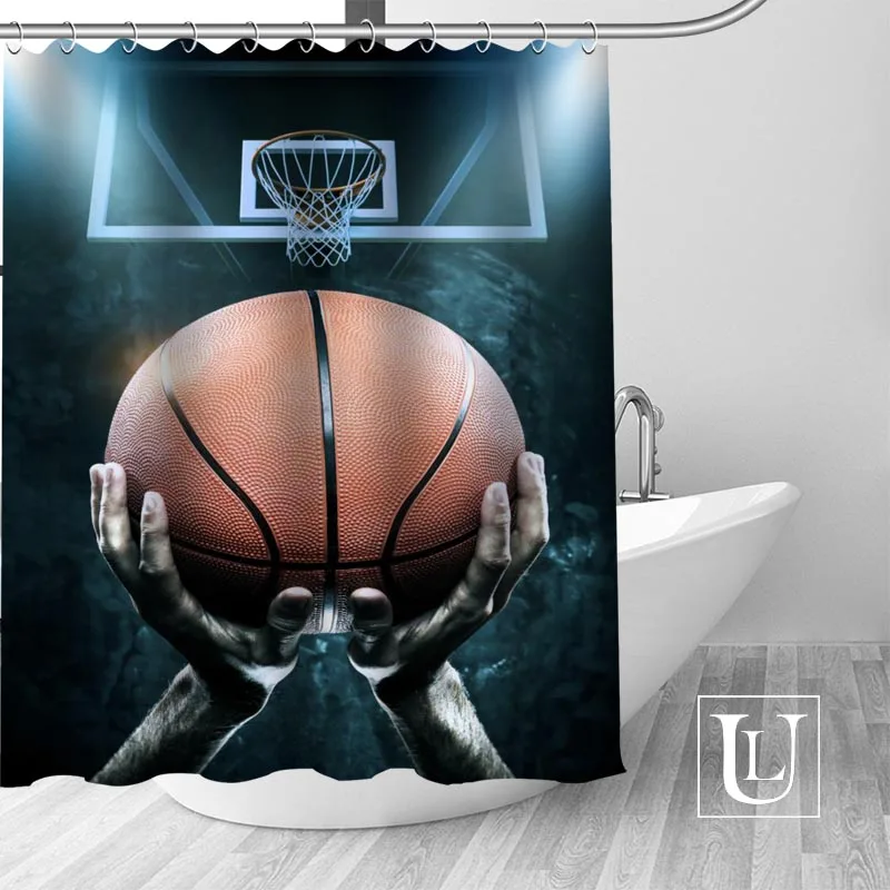 

baketball High-definition Picture Printing Shower curtain Made of Waterproof Polyester Fabric Enjoy Your Shower Time with it