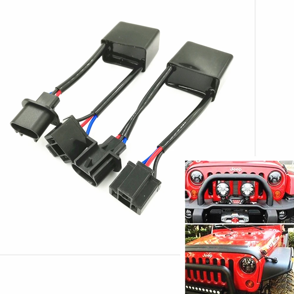 2 шт. H4 для H13 Jeep Wrangler JK анти мерцание декодеры подходят к любому 7 &quotкруглый