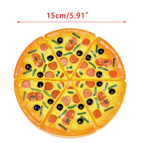 

6PCS Pizza Toy Kids Pizza Party Fast Food Cooking Cutting Pretend Play Set Toy Gift