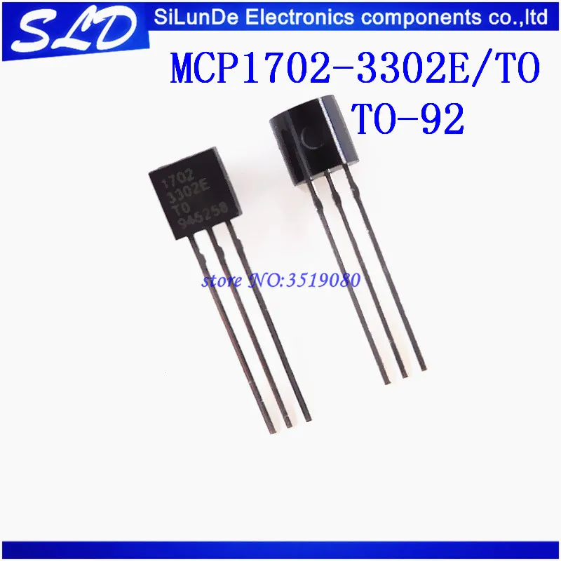 

10pcs/lot MCP1702-3302E/TO MCP1702-3302E 1702 MCP1702 REG LDO 3.3V 0.25A TO-92-3 new original
