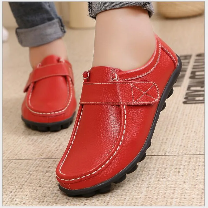 Туфли женские из натуральной кожи мягкая удобная обувь на плоской подошве модные