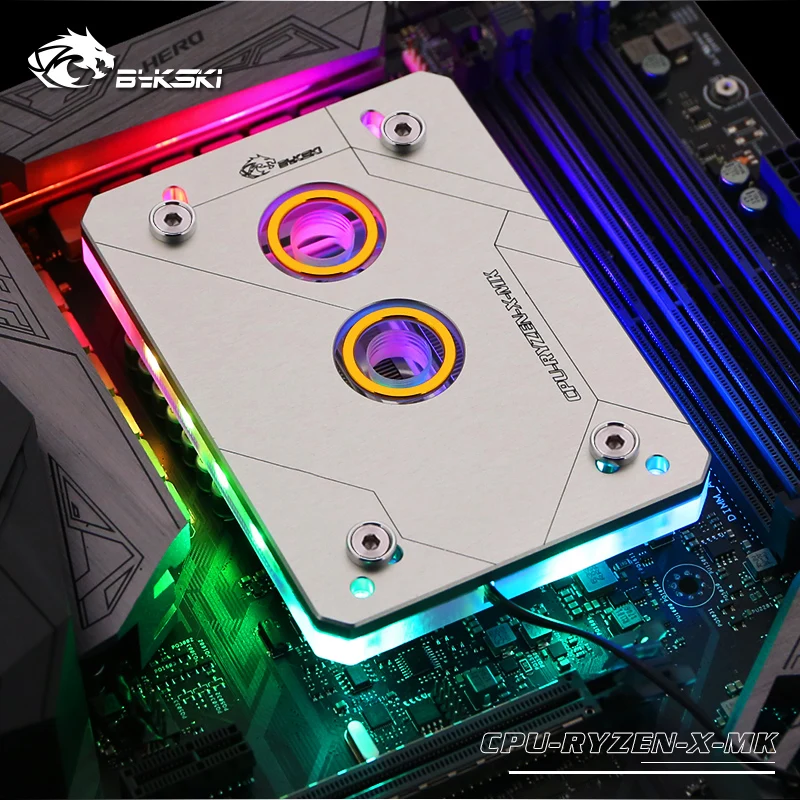 Блок процессора Bykski для AMD AM3/AM3 +/AM4 водяное охлаждение охладитель 5В 3pin 12В 4pin