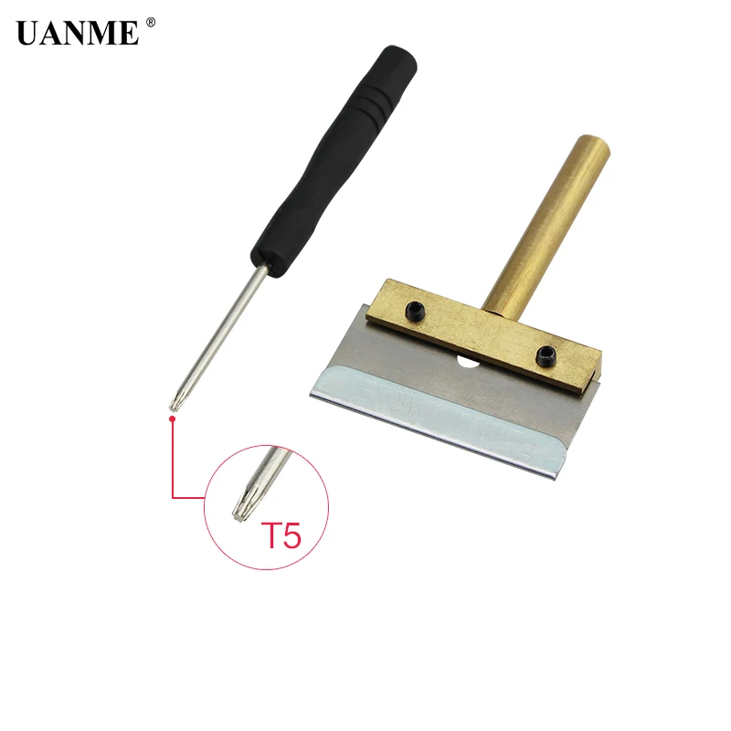 UANME Scraper Tool 60W T Solder Iron Tip with Blade Remove Residue LOCA Adhesive for Cell Phone Screen +T5 Screwdriver | Инструменты