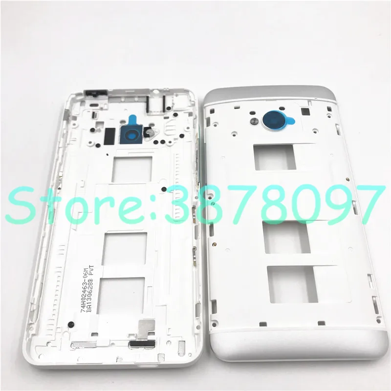 Средняя рамка задняя пластина корпус для htc One Dual Sim M7 802t 802d 802w рамка крышка с клавишей громкости питания камера стеклянный объектив