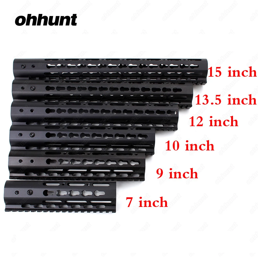 Ohhunt тонкий стиль " 9" 1" 12" 13," 15" AR15 поплавок Keymod Handguard Пикатинни для охоты тактический прицел крепление