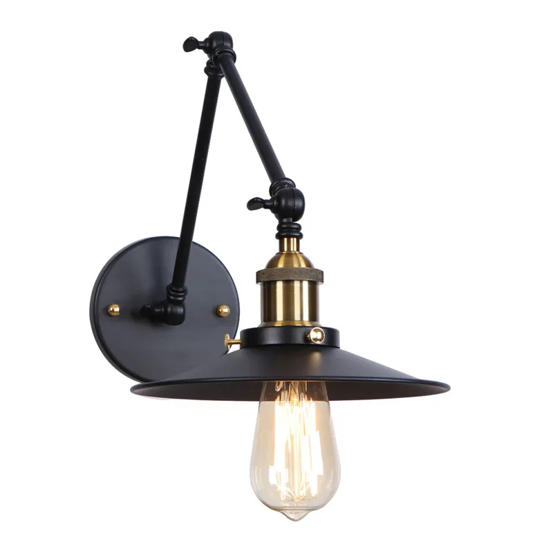 

Nordic Industrial Vintage Lamp LED Wall Light Fixtures Iron Long Arm Adjust Edison Wall Sconces Loft Decor Lamps Lamara Pared