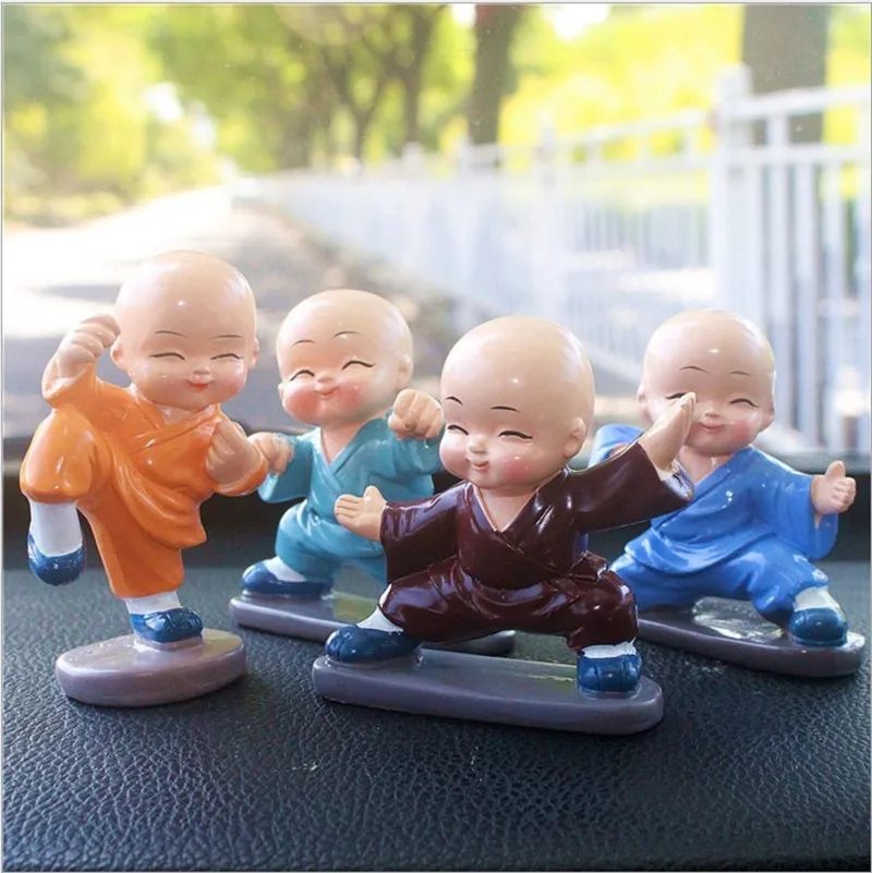ERMAKOVA 8 видов стилей Resin Little Monk фигурка кунг-фу Шаолинь статуя монаха Будды Декор
