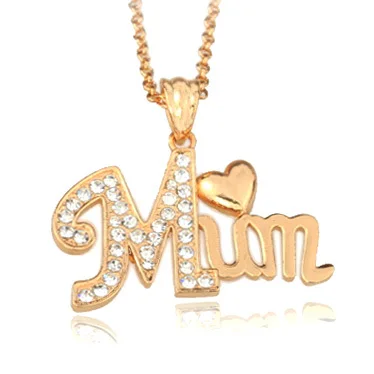 Новые товары Kpop подвеска в виде мамы ожерелье золотого цвета модная женская