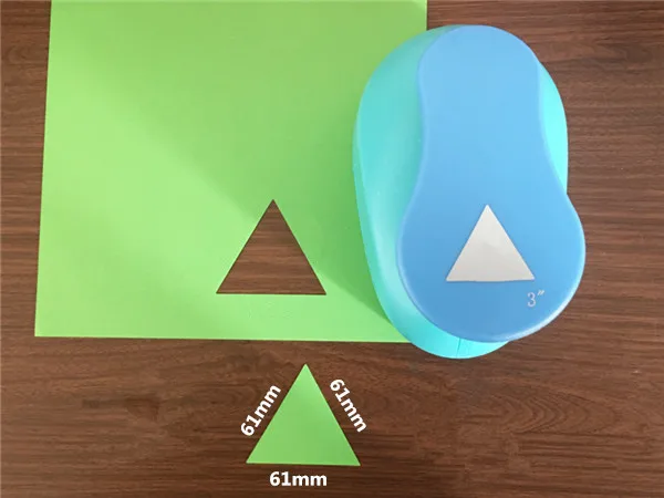 1pc 61mm 8 мм-61 мм треугольная форма ремесла дырокол для скрапбукинга DIY ручной работы Геометрическая Бумага Резак пенопласт Дырокол - Цвет: 1pc 61mm