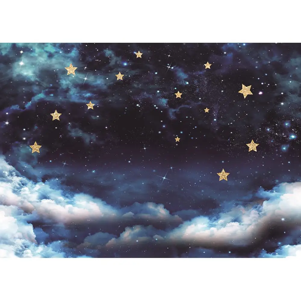 Allenjoy фон для фотосъемки ночное звездное небо золотые звезды облачный Фотофон с