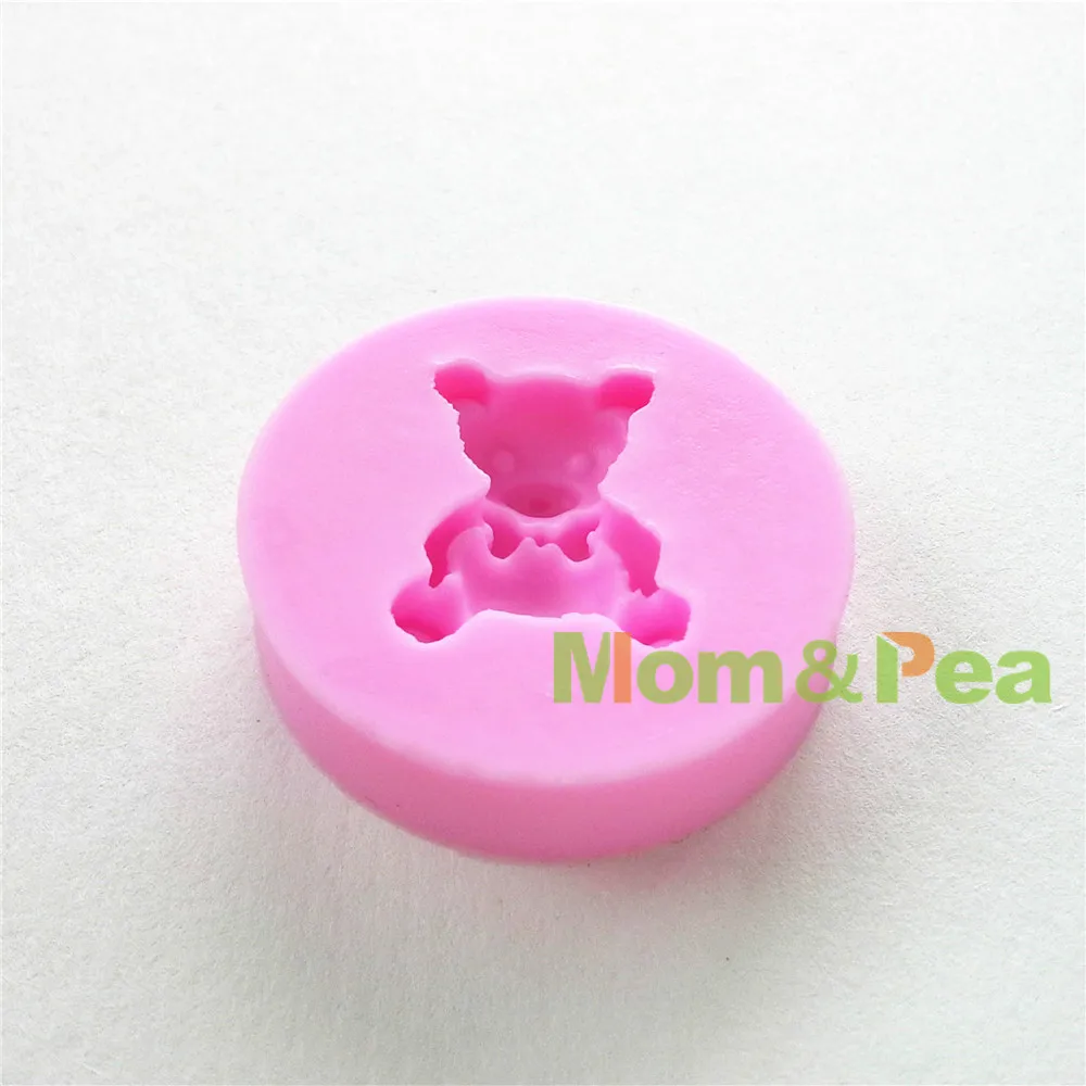 Mom &amp Pea 0652 Бесплатная доставка Мини силиконовая в форме медведя форма для