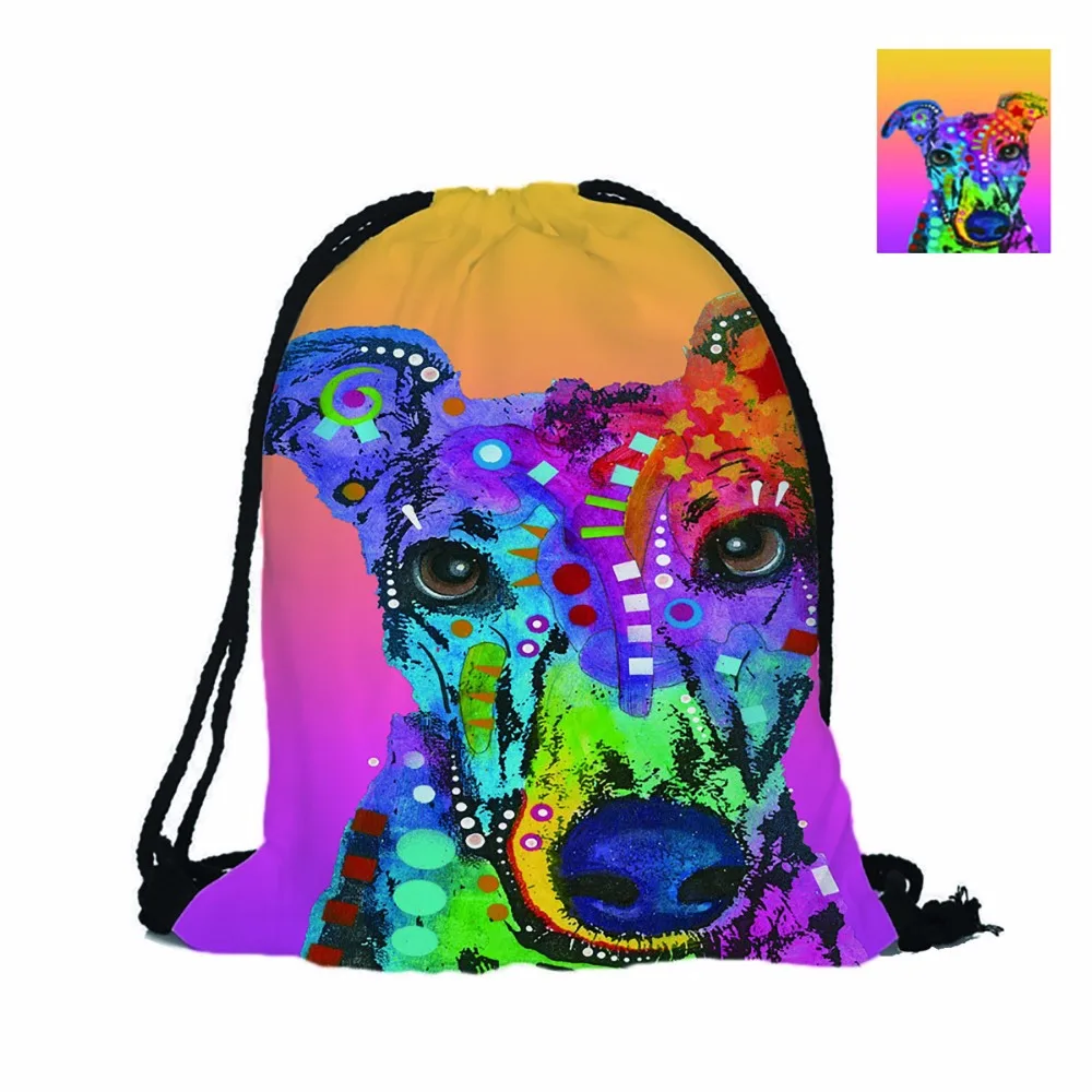 Рюкзак унисекс с 3D принтом для домашней собаки двойные боковые рюкзаки школы и