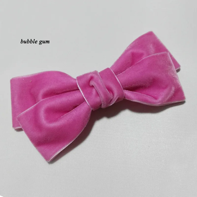 bubble gum Модные 5 дюймов ручной работы бархатные бант для волос для девочек-подростков, одежда для заколка для волос для девочек аксессуары для волос Элегантные Заколки для волос заколки для волос Для женщин - Цвет: bubble gum
