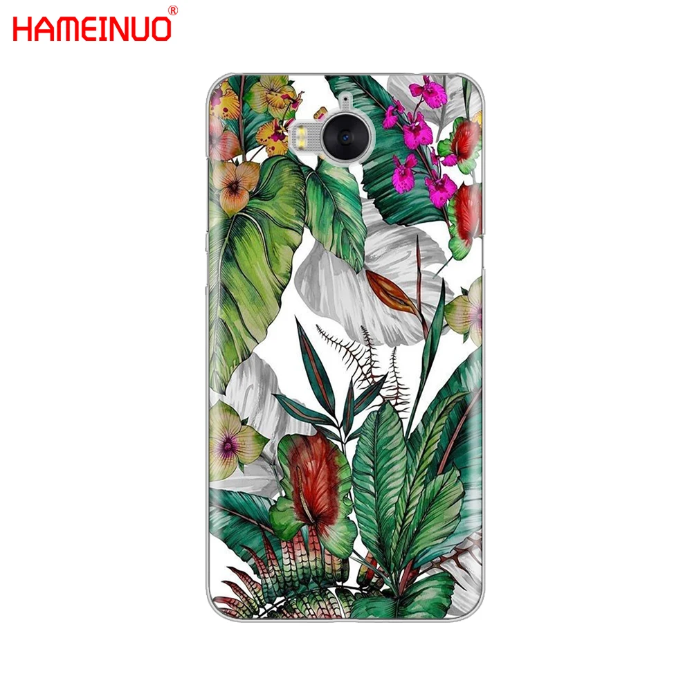 HAMEINUO тропические зеленые листья цветочный чехол для сотового телефона huawei honor 3C 4X