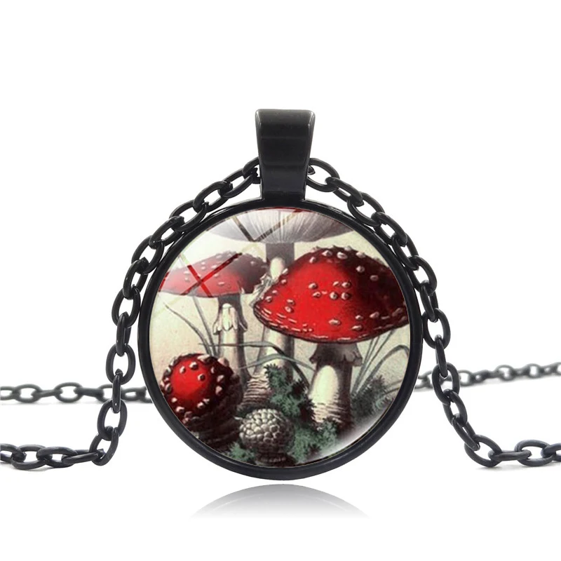 XUSHUI XJ модное стеклянное купольное ожерелье с изображением Красного гриба
