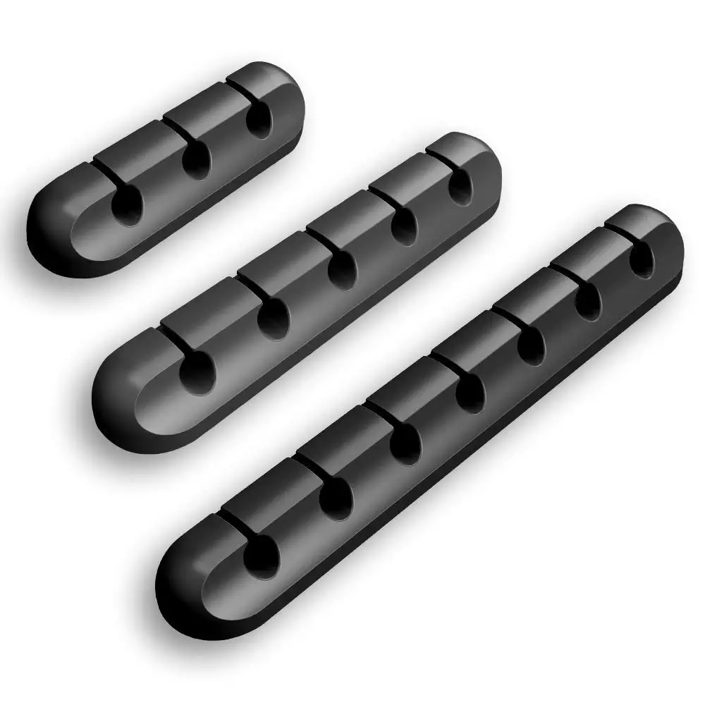 Органайзер для кабеля силиконовый держатель USB гибкий зажим провода зарядки