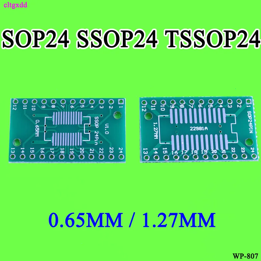 10 шт. SOP24 SSOP24 TSSOP24 к DIP24 печатная плата SMD для DIP 0 65 мм/1 27 мм до 2 54 Pin шаг