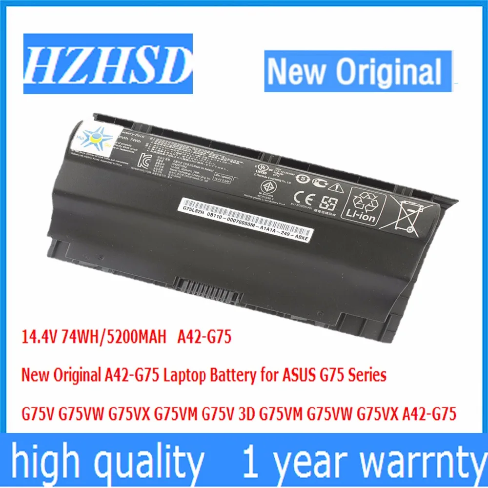 

14.4V 74WH/5200MAH New Original A42-G75 Laptop Battery for ASUS G75 G75V G75VW G75VX G75VM G75V 3D G75VM G75VW G75VX