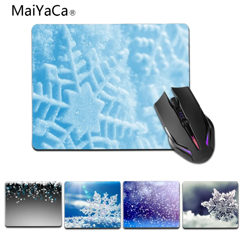 

MaiYaCa snowflake gamer play mats Rubber Mouse pad Size for 25X29cm 18x22cm Gaming Mousepads