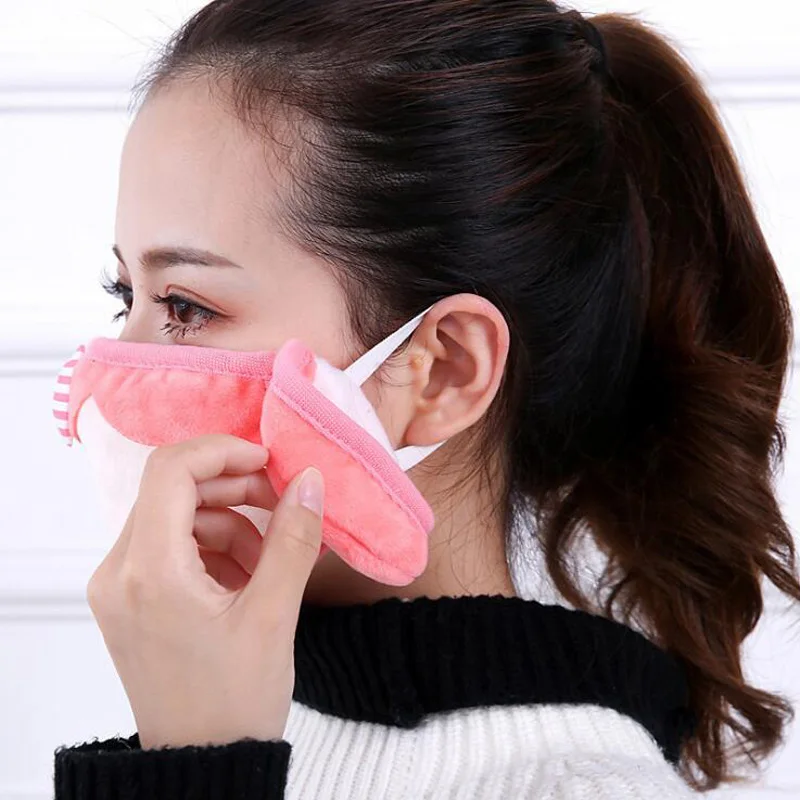 Новый зимний мультфильм милый пыле теплый с защитой от уха 2 в 1 маски|cute mask|mask