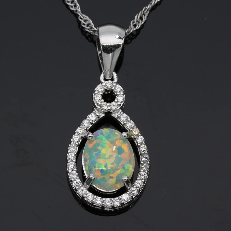 Новое поступление Элегантная Модная Подвеска для женщин огненный опал