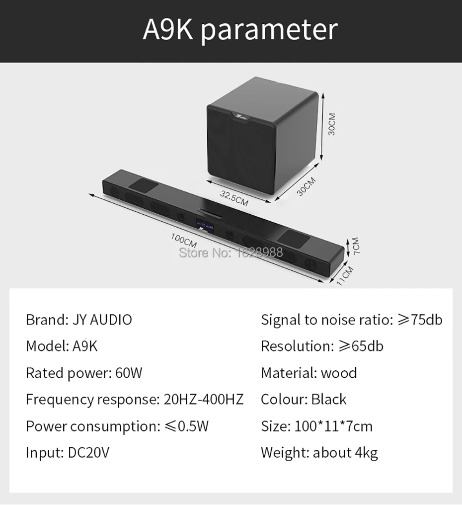 60 Вт A9K беспроводной Саундбар с беспроводным микрофоном K tv сабвуфер Bluetooth Звуковая Панель для ТВ динамик домашний кинотеатр бас AUX TF USB