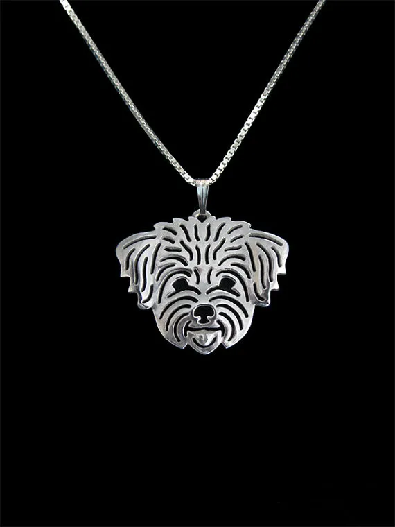 Модное персонализированное ожерелье Shih Tzu с кулоном для стрижки женское золотым