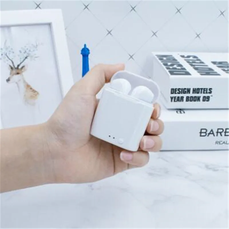 Беспроводные наушники i7s TWS Bluetooth 5 0 спортивные вкладыши с микрофоном для