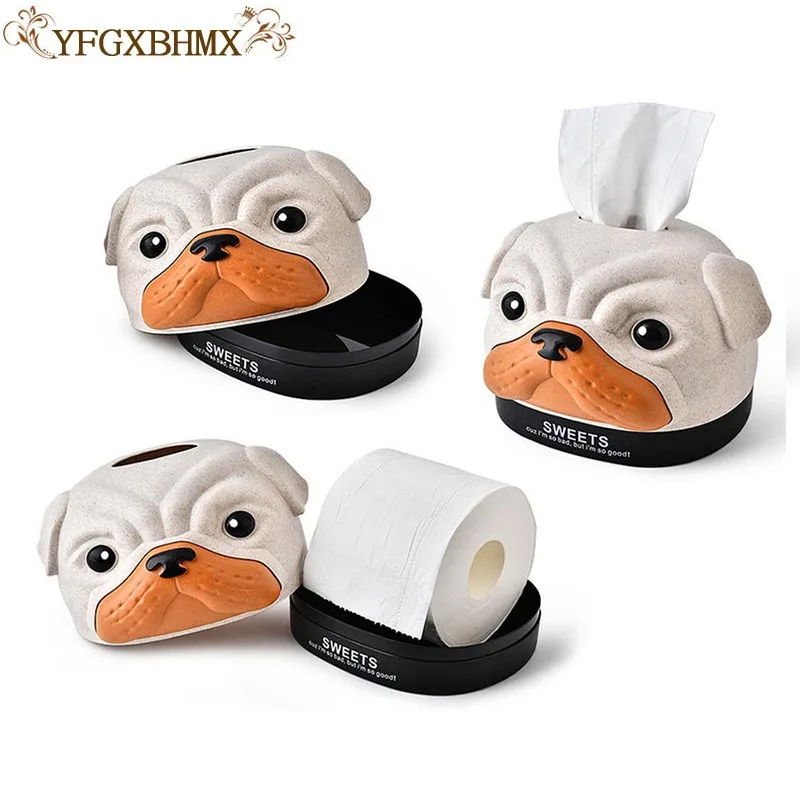 Модные Мультяшные коробки для бумажных салфеток Бобби собака чехол