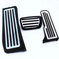 3pcs no drill gas fuel brake footrest foot pedal plate cover for cadillac ats ats v sedan coupe 2013 2014 2015 2016