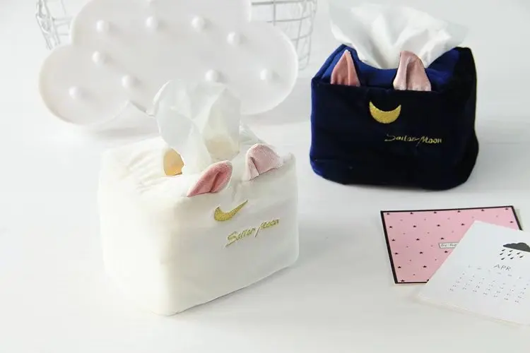 IVYYE Sailor Moon Cat Аниме, плюшевая ткани Коробки дома Бумага крышка украшения салфетка с героями мультфильмов держатель Автомобильный карман коробка унисекс для девочек; Новинка