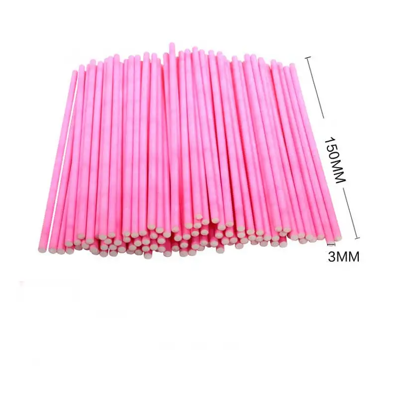 100 шт. палочки для леденцов 15 см Бумажные пирожных конфет шоколадный сахар