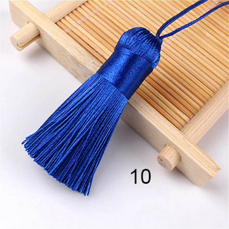 10 10 шт./лот, полиэстер, шелк, кисточка, 25 см, хлопок, бахрома, помпон, отделка для шитья, занавески, сумки, аксессуары, сделай сам, свадебное украшение - Цвет: 10