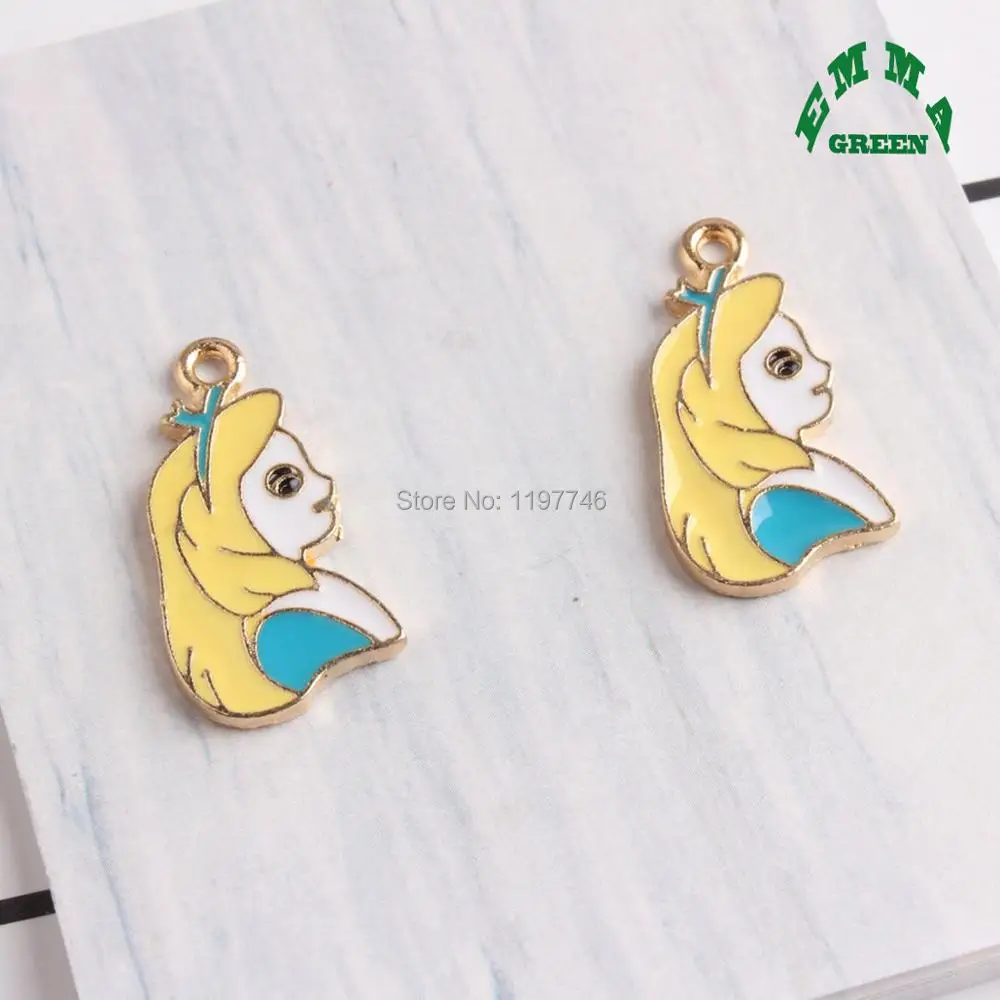 Алиса Рисунок 10 шт 24 мм эмалированные амулеты приключения в стране чудес