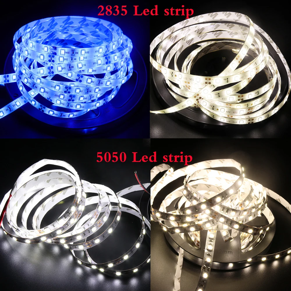 5 м SMD 2835 5050 5630 RGB Светодиодные ленты светильник гибкая лента светодиодный бар светильник теплый белый, голубой, желтый, красный, Водонепроницаемый 12v