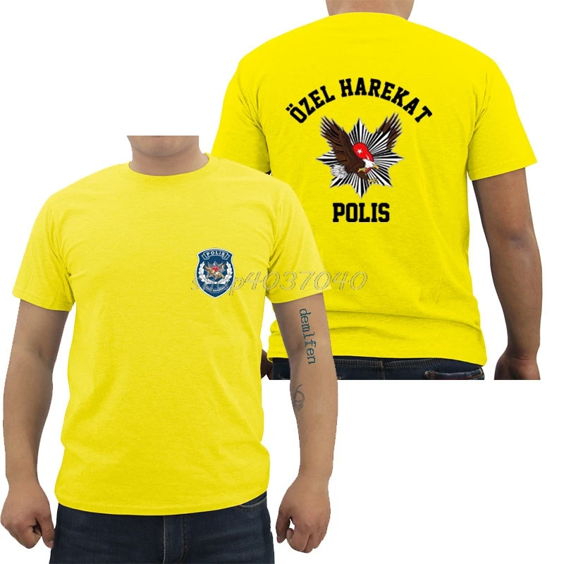 Модная черная футболка с коротким рукавом Новая Турецкая Polis Ozel Harekat Special Force