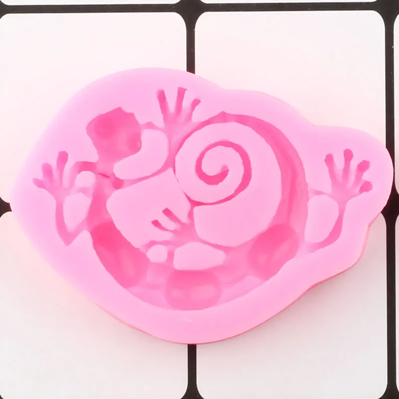 3D Gecko Ящерица силиконовые формы для украшения торта инструменты кекс сделай сам