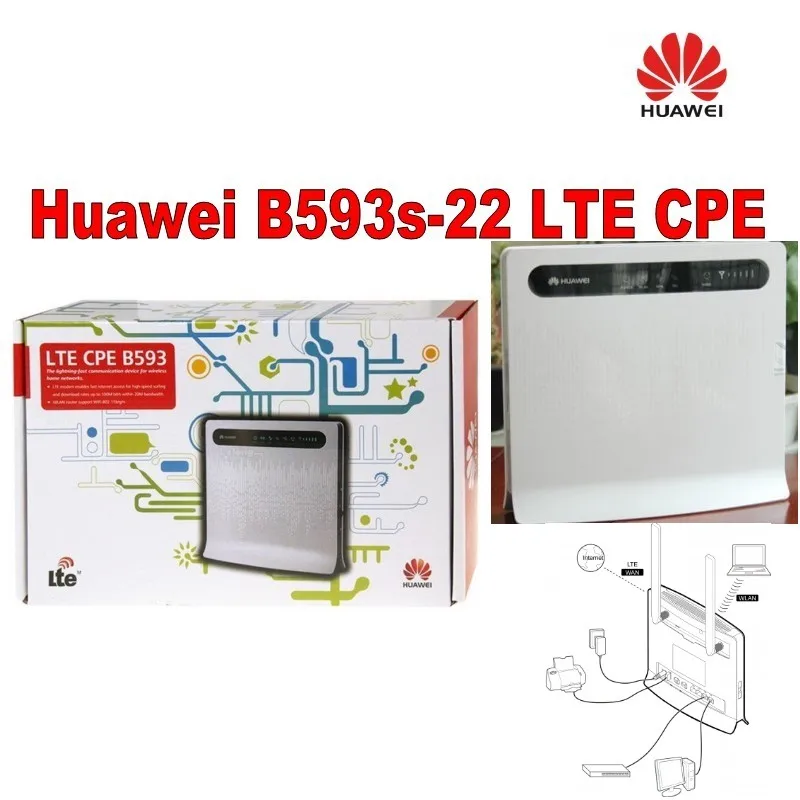 Бесплатная доставка 100 Мбит/с Разблокировка 4G LTE CPE маршрутизатор Huawei B593 B593S 22 +