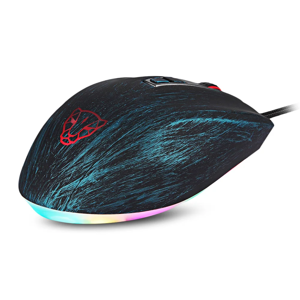 Motospeed V60 Мышь геймер Проводная W/с подсветкой RGB светодио дный Light 5000 Точек на дюйм