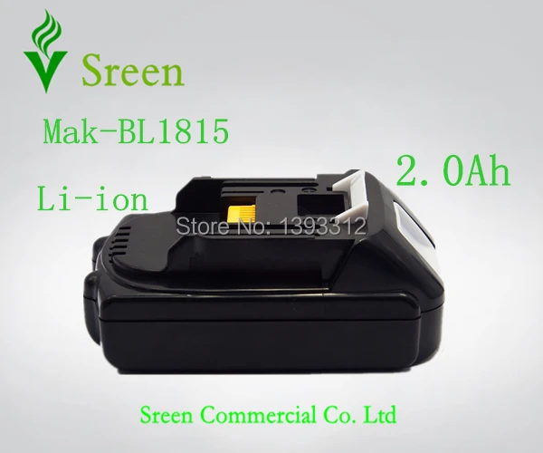 New Power Tool Battery 18V 2000mAh Li-Ion BL1820 Replacement Rechargeable for Makita BL1815 LXT400 194205-3 194230-4 | Электроника