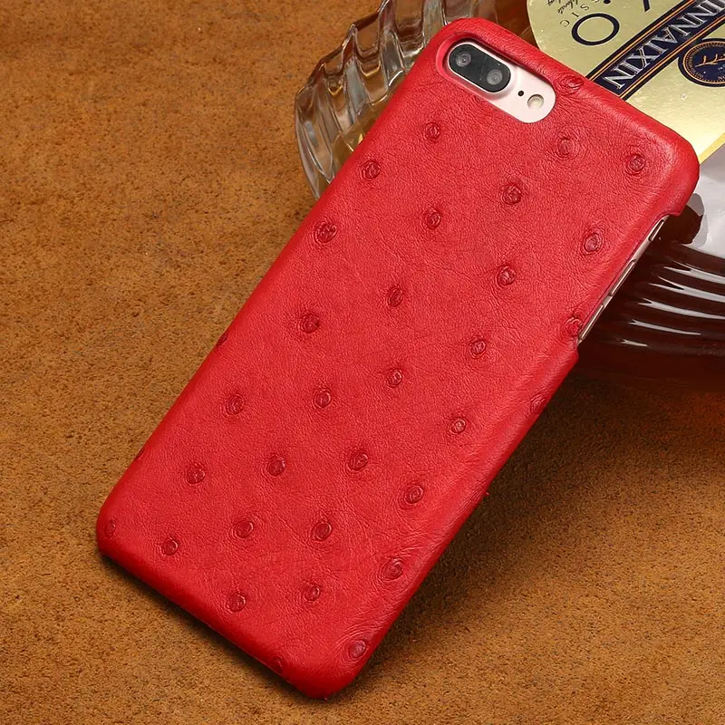 H40 Чехол из натуральной кожи страуса для iphone X XR XS Max Роскошный чехол для iphone 11 Pro 7 8 6 5 Plus 6S Фото чехол s Новинка - Цвет: H40