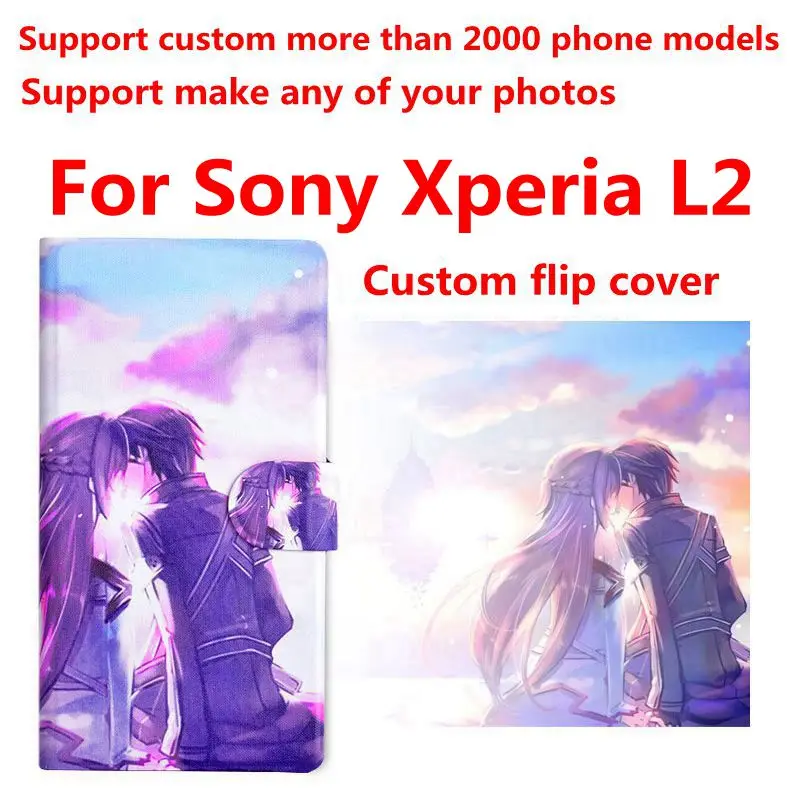 Чехол книжка из искусственной кожи для Sony Xperia L2|flip cover|covers for sony xperialeather case |
