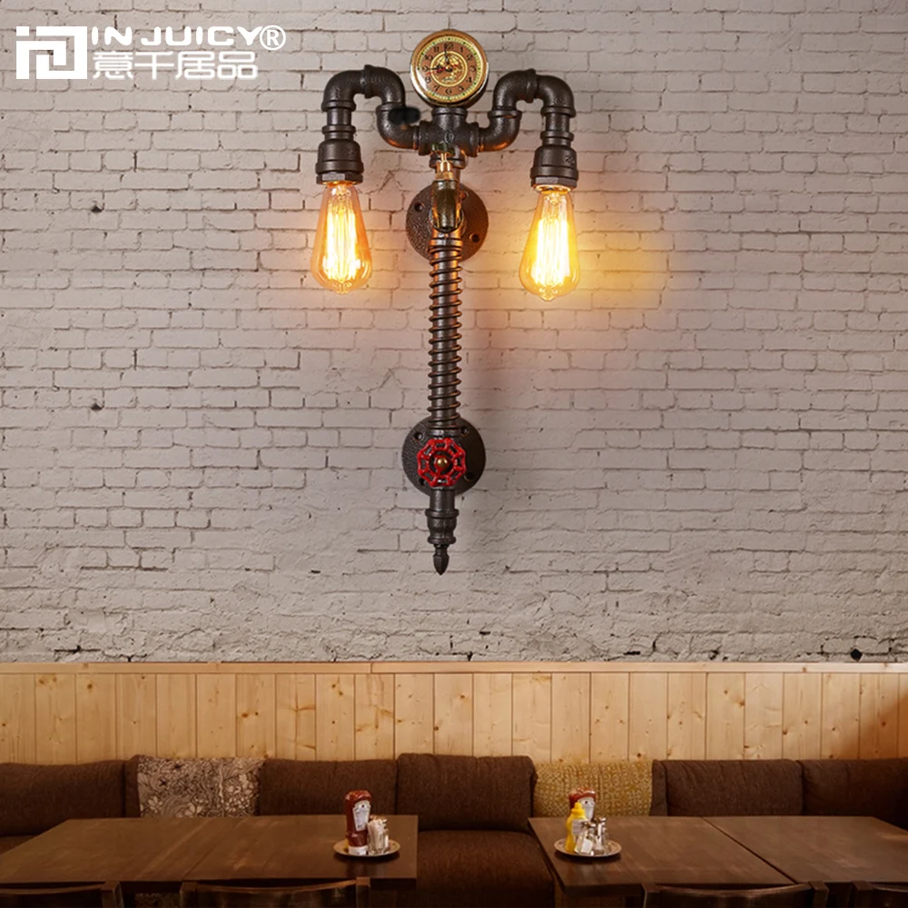 Настенные светильники E27 в стиле ретро индастриал металлическая водопроводная
