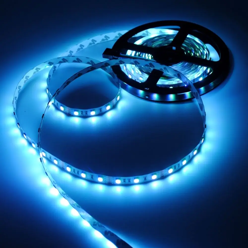 LED strip 5050 DC12V flexible light 60LED/m 5m/Lot RGB/Pink//Purple/Ice Blue Strip | Лампы и освещение