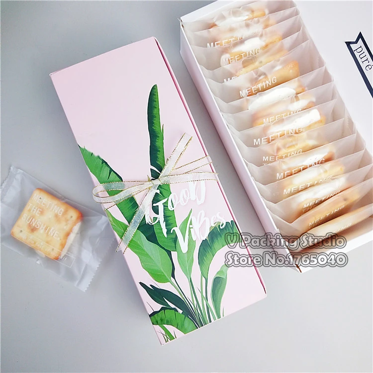 Подарочная коробка длиной 22 5x9x6 см картонные коробки для еды пирожных печенья