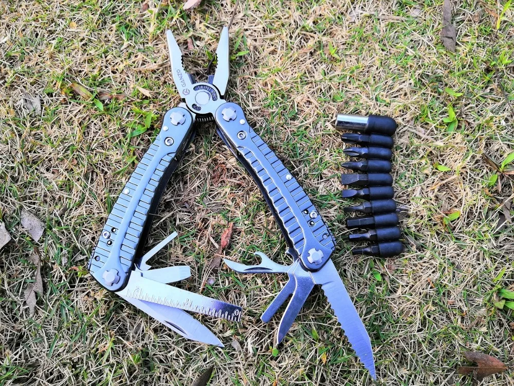 Ganzo G105 многофункциональный инструмент складные плоскогубцы ручные инструменты длинный нос Мультитул нож отвертка Ножницы может клещи-открывалка