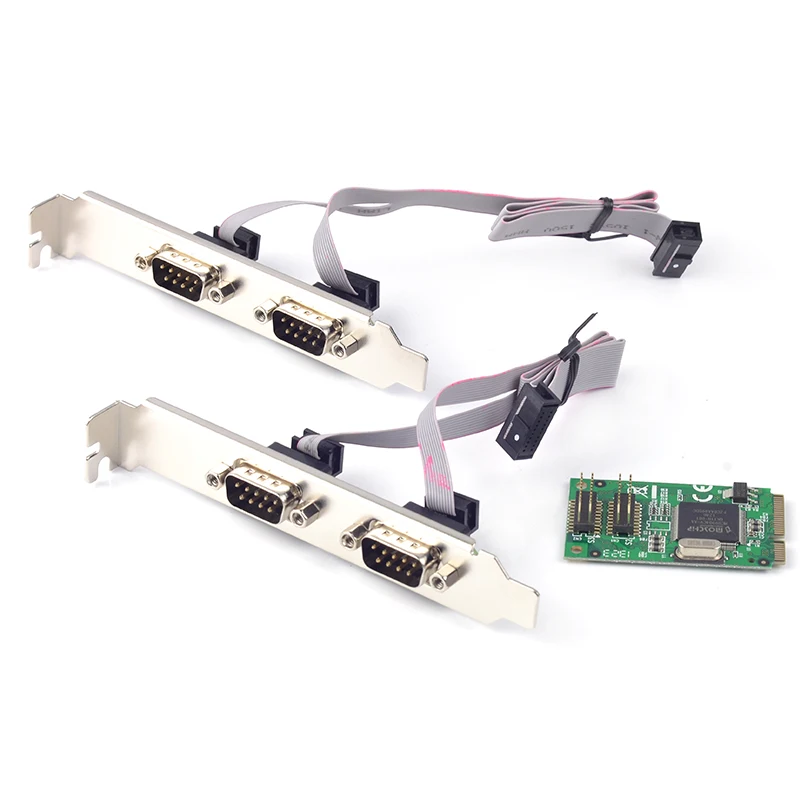 Адаптер Mini PCIe для последовательного подключения к порту DB9 адаптер с 4 портами RS232